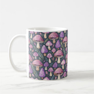 Lila Fantasy Mushroom Nattern Muster Kaffeetasse