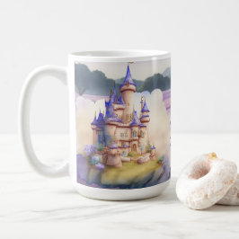 Lila Fantasy-Schloss Kaffeetasse