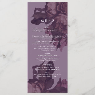 Lila Fantasy Wedding Menu Menükarte
