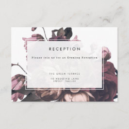 Lila Fantasy Wedding Reception Card Begleitkarte