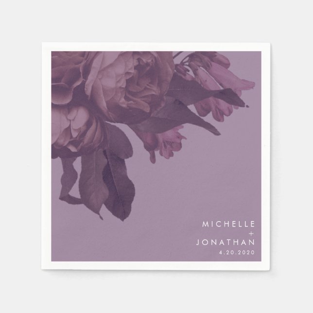 Lila Fantasy Wedding Table Napkins Serviette (Vorderseite)