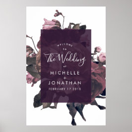 Lila Fantasy Wedding Welcome Poster