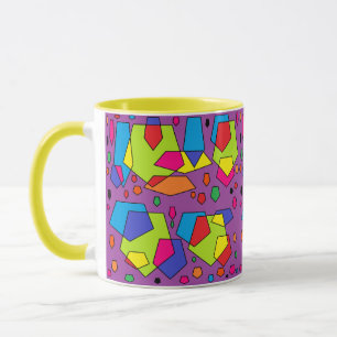Lila Farbdesign fett gemusterte Tasse