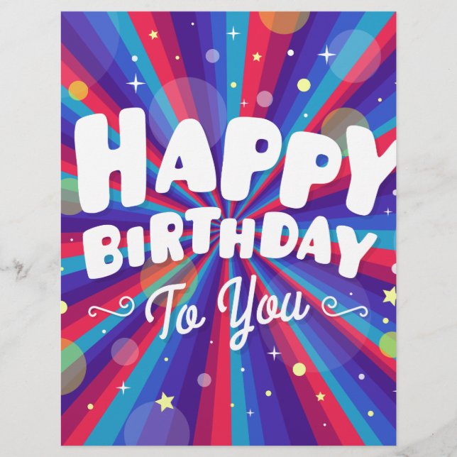 Lila Farbe beglückwünscht Sie zum Geburtstag (Vorderseite)