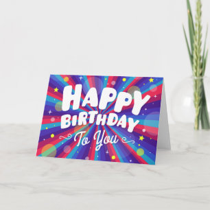 Lila Farbe beglückwünscht Sie zum Geburtstag Karte