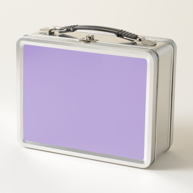 Lila Farbe der hellen Pastel Metall Brotdose (Vorderseite)