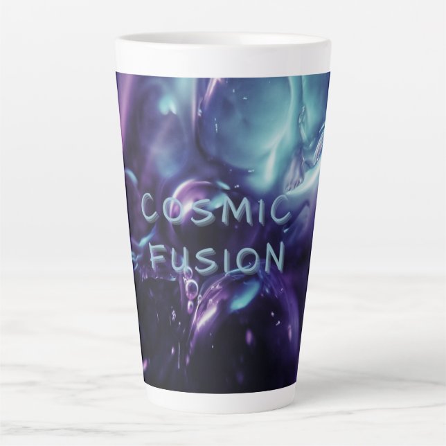 Lila Farbe der himmlischen Illusion Milchtasse (Vorderseite)