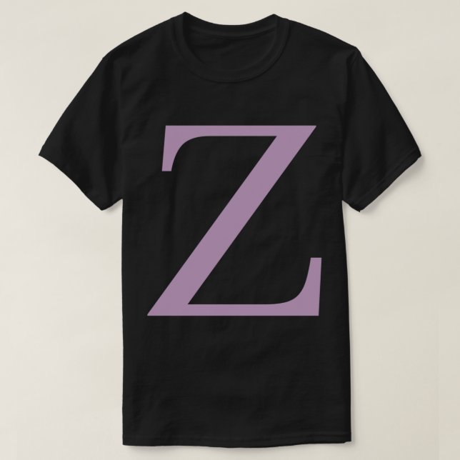 Lila Farbe von Letter Z Lilac T-Shirt (Design vorne)
