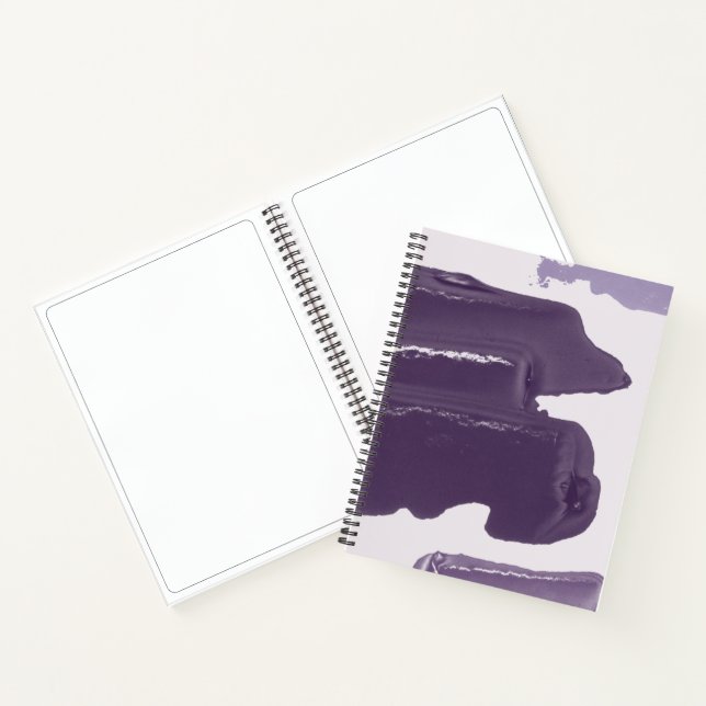 Lila-Farben-Design-Skizzenbuch Notizbuch (Innenseite)