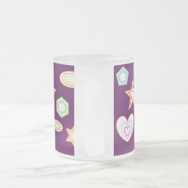 Lila-Farben-Formen-Tasse Mattglastasse