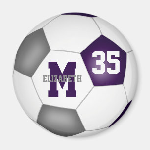 lila Farben für die eigene Fußballmannschaft Magnet