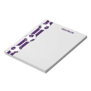 lila Farben für Fußballtrainer Notizblock