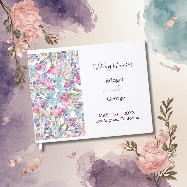 lila farbenfrohe Wildblume Gästebuch (Von Creator hochgeladen)