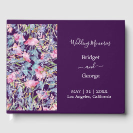 lila farbenfrohe Wildblume Gästebuch