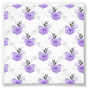 Lila Farbige Blume Botanisch Floral Fotodruck