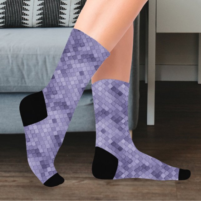 Lila-farbige Diagonal Socken (Von Creator hochgeladen)