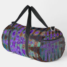Lila Farbige Groovy Abstrakte Retro Atomwaves Duffle Bag