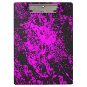 Lila Farbklecks Clipboard Klemmbrett