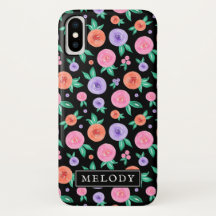 Lila Farbmuster für die Rose auf schwarz