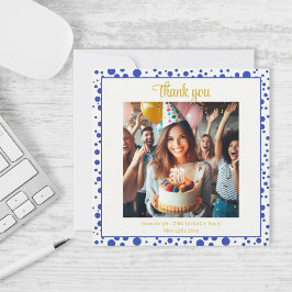 Lila Farbtöne: Ein blauvioletter Geburtstagsbash Dankeskarte