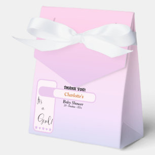 Lila Farbverlauf Süße Augapfel-Text Baby Shower Geschenkschachtel