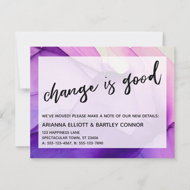 Lila Farbwechsel ist eine gute Ankündigung (Vorderseite)