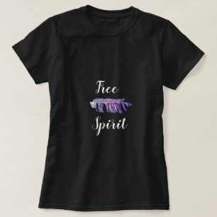 Lila Federdarstellung von Free Spirit T-Shirt