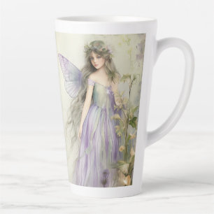 Lila Fee (passendes liniertes Tagebuch erhältlich) Milchtasse
