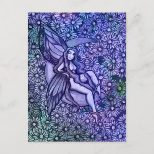 Lila Feen-Mondkind-Göttin Mond Kind          Postkarte