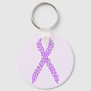 Lila Feet Awareness Ribbon Schlüsselanhänger