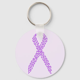Lila Feet Awareness Ribbon Schlüsselanhänger