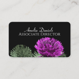 Lila Fehler auf der Black Business Card Visitenkarte