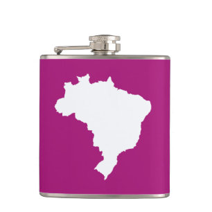 Lila festes Brasilien Flachmann