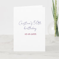 lila fett 50 Geburtstag Jubiläum Name Datum hinzuf