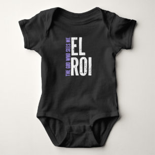 Lila Fett El Roi - Der Gott, der mich sieht Baby Strampler