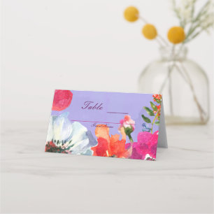 Lila, fett gestrichener Pop Chic Table Platzkarte