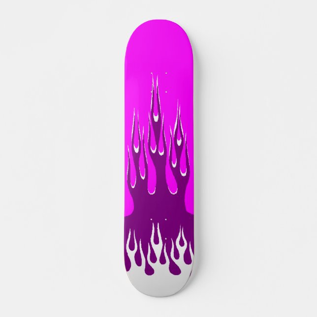Lila Feuer-LichtSkateboard Skateboard (Vorne)