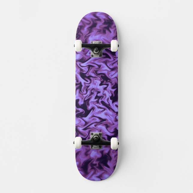 Lila Feuer Skateboard (Vorderseite)