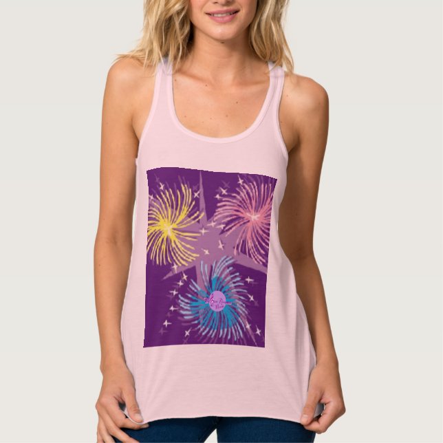 Lila Feuerwerkskunst - Tank Top (Vorderseite)
