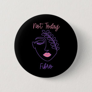Lila Fibro Face Line Kunst Button