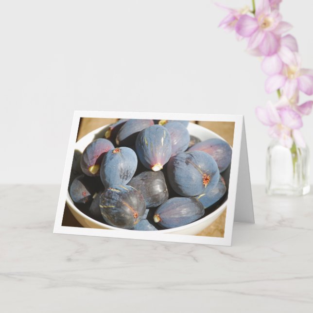 Lila Fig Frucht in Bowl Karte (Orchidee)