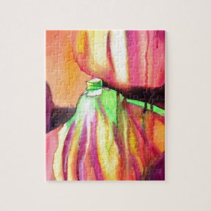 Lila Figs Original Aquarellmalerei Tropfen Puzzle