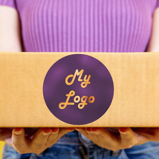 Lila Firmenlogo Runder Aufkleber (Von Creator hochgeladen)