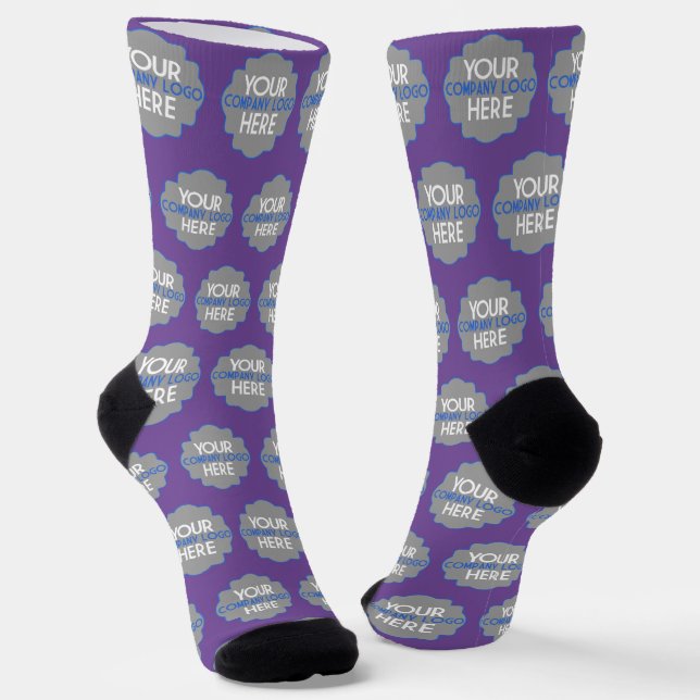 Lila Firmenlogo Socken (Gewinkelt)