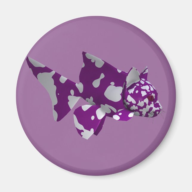 Lila Fisch Magnet (Vorne)