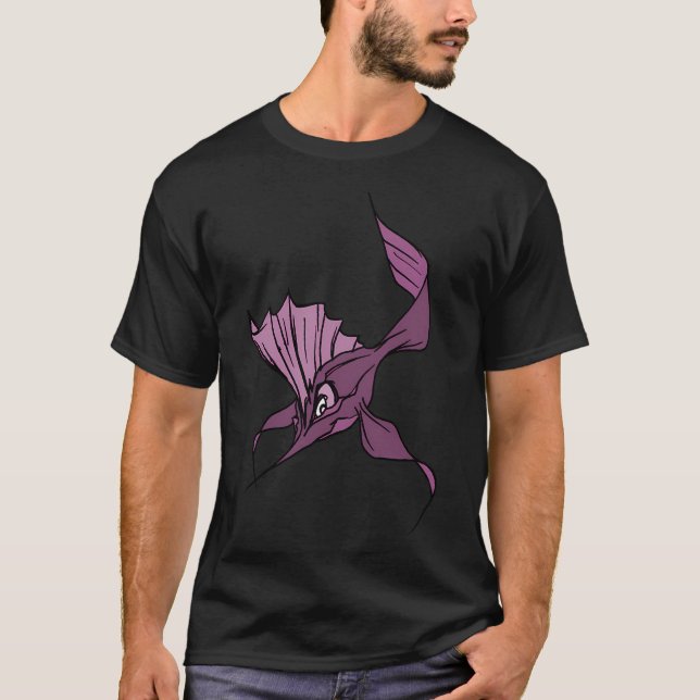 Lila Fisch T-Shirt (Vorderseite)