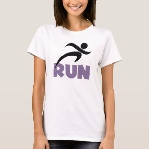 Lila Fitness ausführen T-Shirt