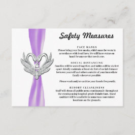 Lila Flachsilber-Schwänze - Sicherheitsmaßnahmen Begleitkarte