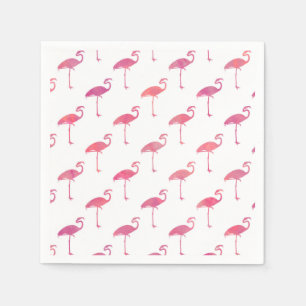 Lila Flamingo Watercolor Tropischer Flamingos Serviette