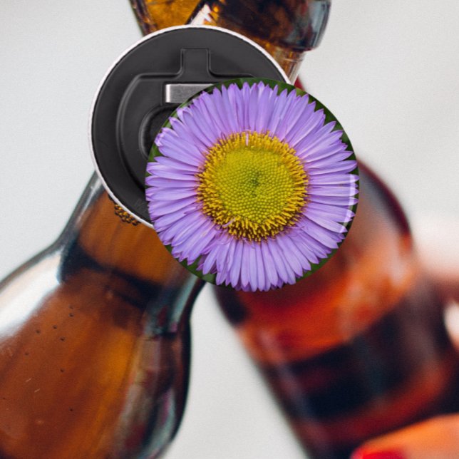 Lila Fleabane Daisy Floral Flaschenöffner (In Situ Beer Bottle)